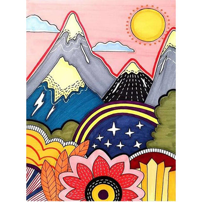 Painted Landscape - Full Round Drill Diamond Painting 30*40CM