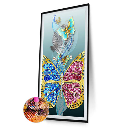Pink And Blue Setting - Full Round Drill Diamond Painting 40*70CM