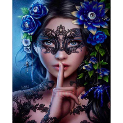 Mask Woman - Full Round Drill Diamond Painting 50*60CM