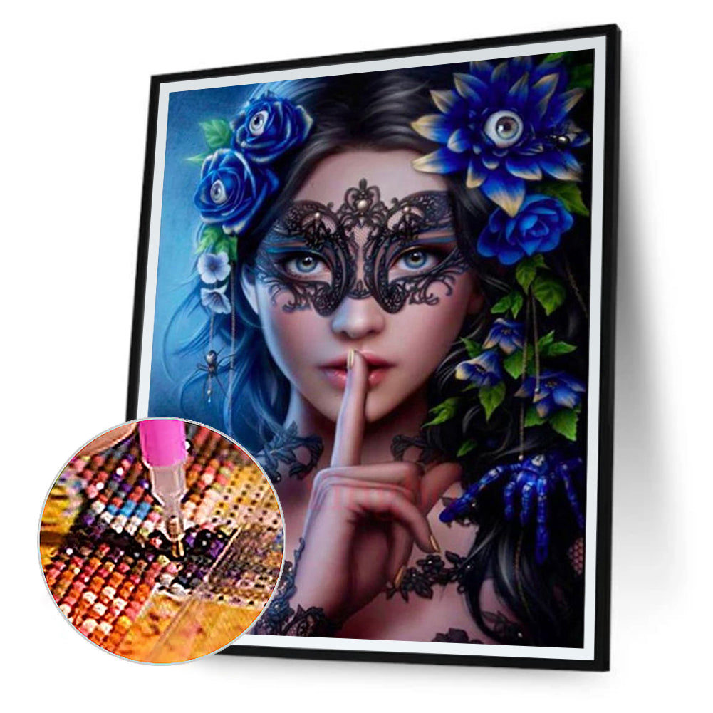 Mask Woman - Full Round Drill Diamond Painting 50*60CM
