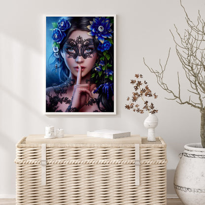 Mask Woman - Full Round Drill Diamond Painting 50*60CM