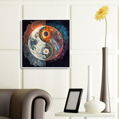 Tai Chi Flower Sketch - Full Round Drill Diamond Painting 30*30CM