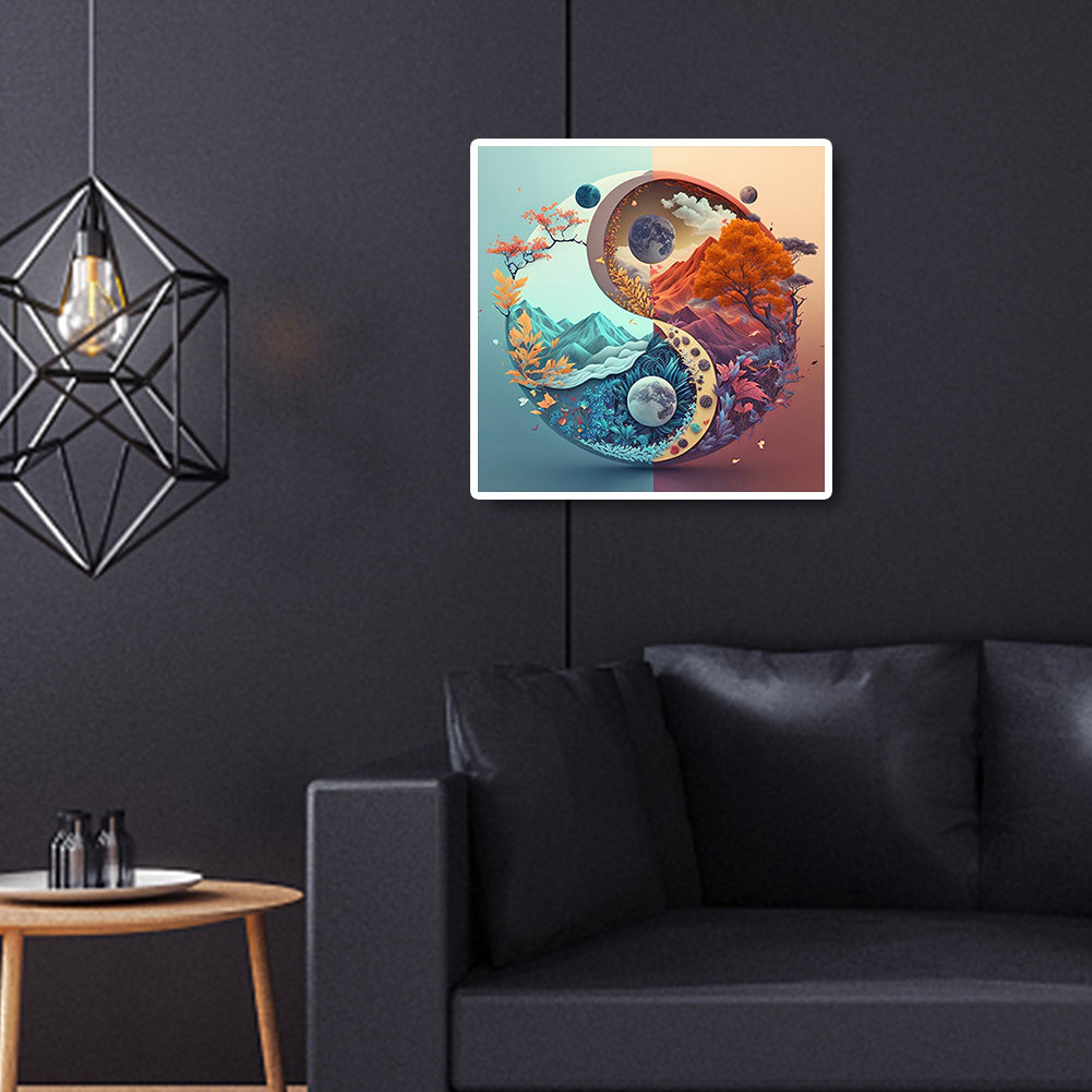 Tai Chi Landscape - Full Round Drill Diamond Painting 30*30CM