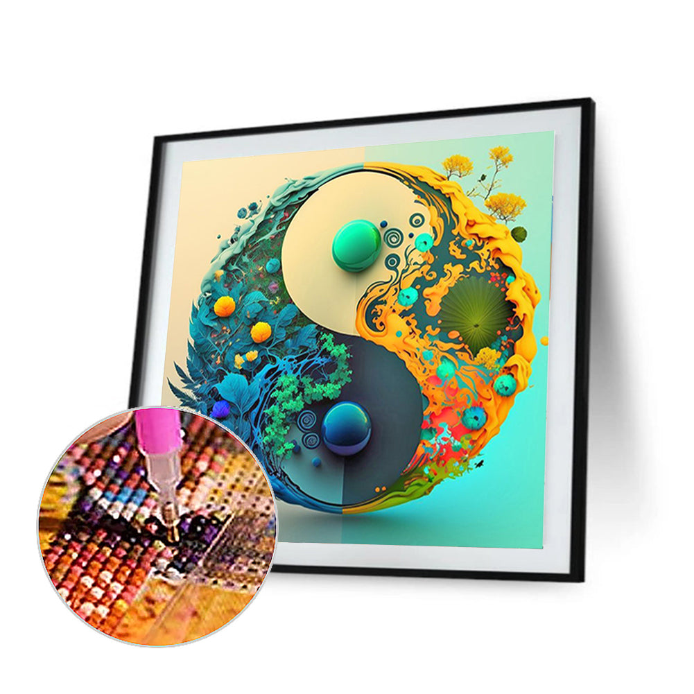 Tai Chi Landscape - Full Round Drill Diamond Painting 30*30CM