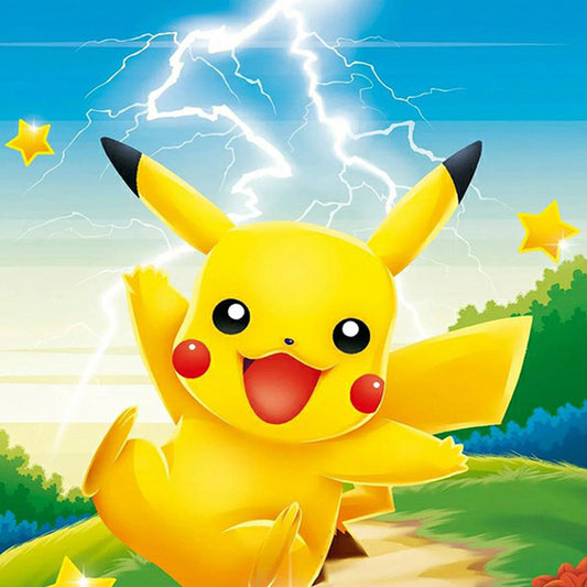 Active Pikachu - Full Square Drill Diamond Painting 30*30CM