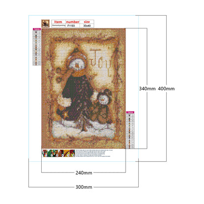 Retro Snowman - Full Square Drill Diamond Painting 30*40CM