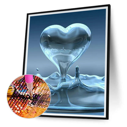 Water Drop Love - Full Round Drill Diamond Painting 30*40CM