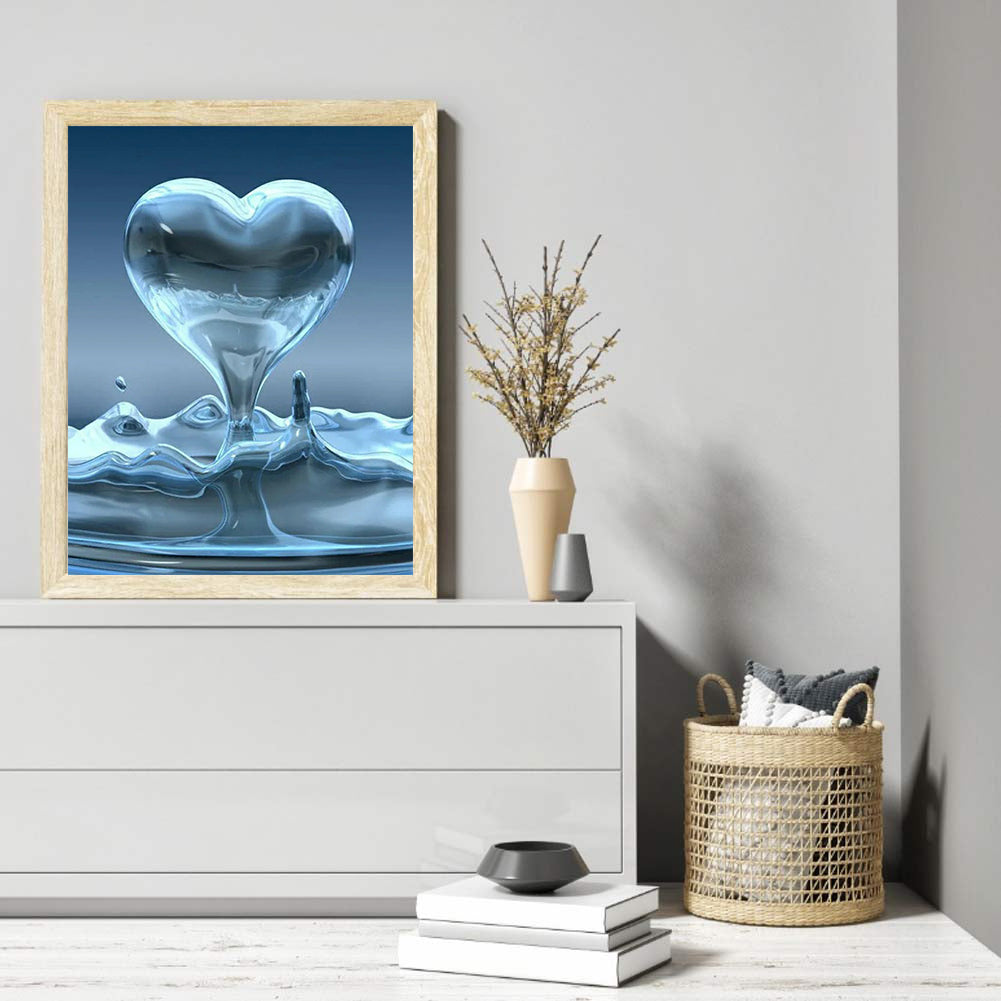 Water Drop Love - Full Round Drill Diamond Painting 30*40CM