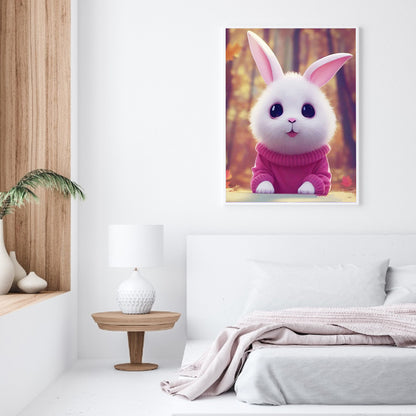 White Rabbit - Full Round Drill Diamond Painting 30*40CM