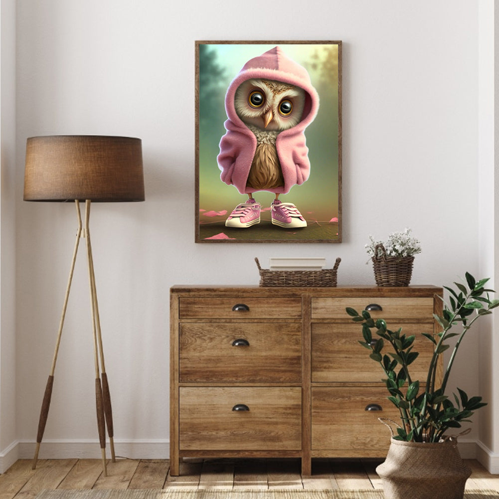 Little Owl - Full Round Drill Diamond Painting 30*40CM