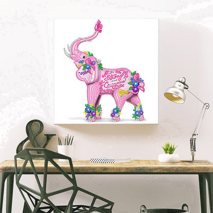 Colorful Elephant - Special Shaped Drill Diamond Painting 30*30CM