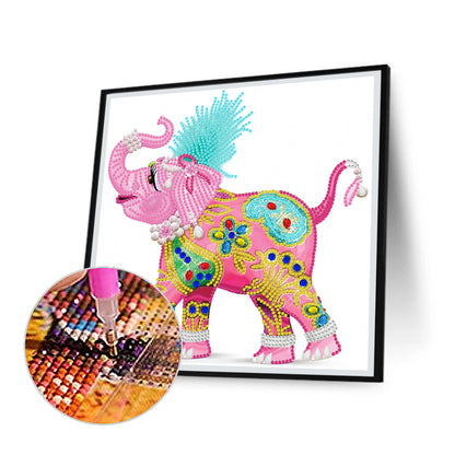 Colorful Elephant - Special Shaped Drill Diamond Painting 30*30CM