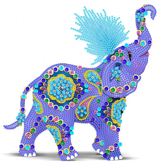 Colorful Elephant - Special Shaped Drill Diamond Painting 30*30CM