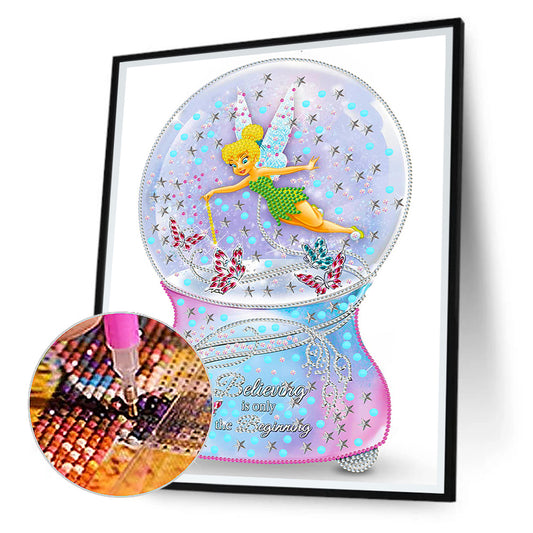 Tinker Bell Fairy Crystal Ball - Special Shaped Drill Diamond Painting 30*40CM