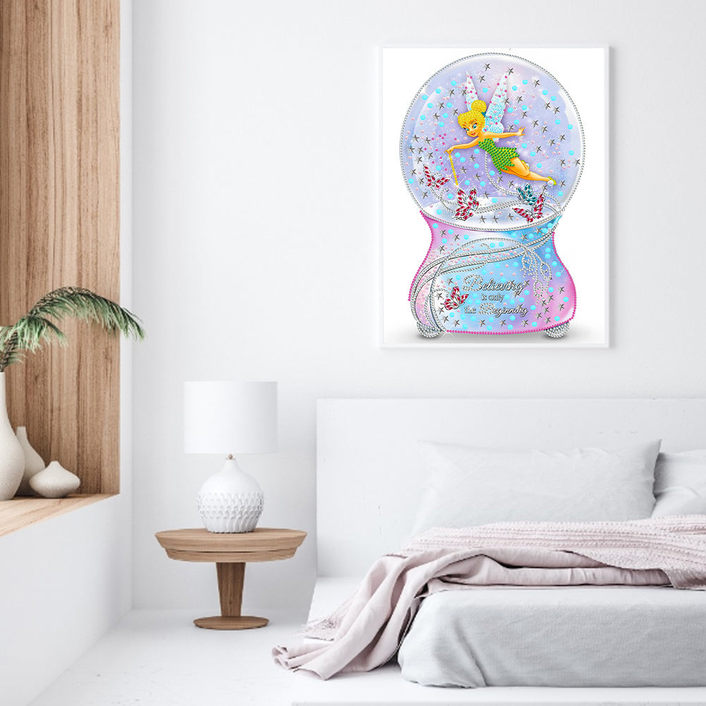 Tinker Bell Fairy Crystal Ball - Special Shaped Drill Diamond Painting 30*40CM