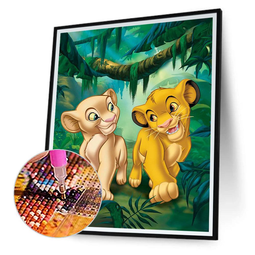 Lion King - Full Round Drill Diamond Painting 40*50CM