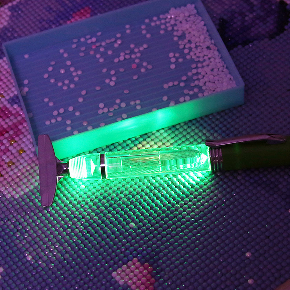 DIY Diamonds Painting Pen Set Handmade LED Glowing Rhinestones Pen Tools Set