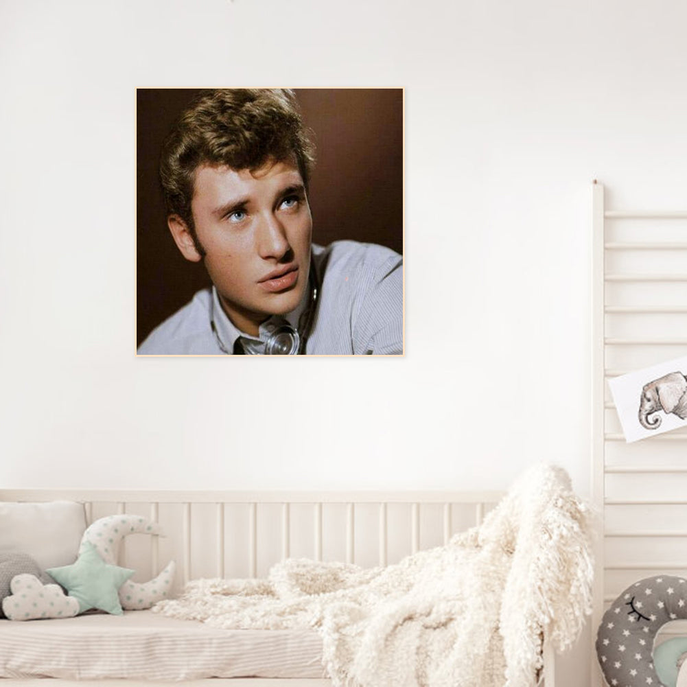 Johnny Alliday - Full Round Drill Diamond Painting 30*30CM