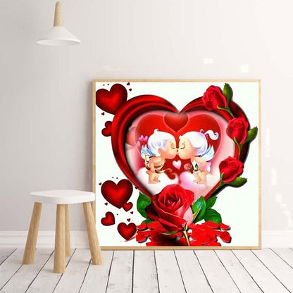 Love Cupid - Full Round Drill Diamond Painting 30*30CM