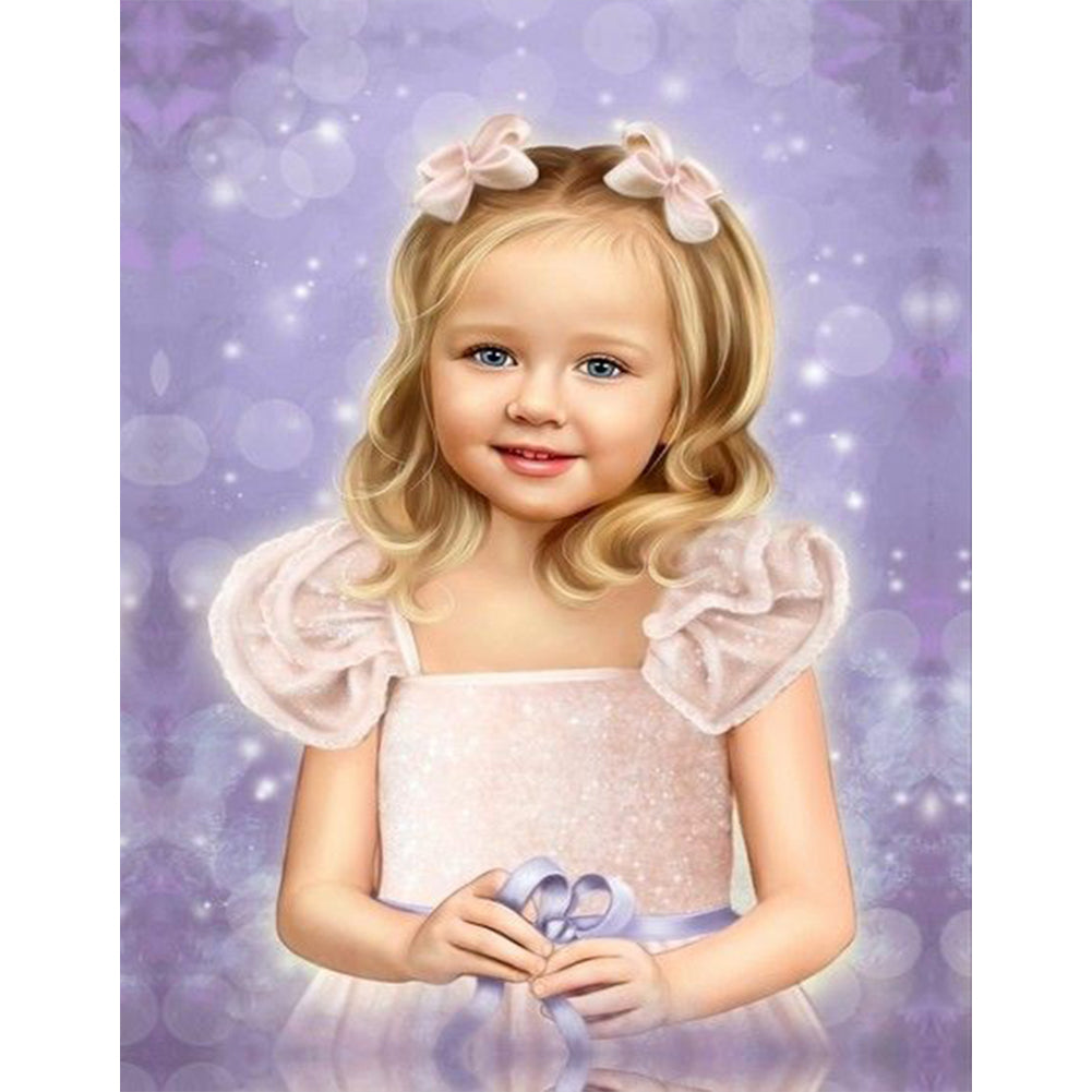 Cute Little Girl - Full Round Drill Diamond Painting 30*40CM