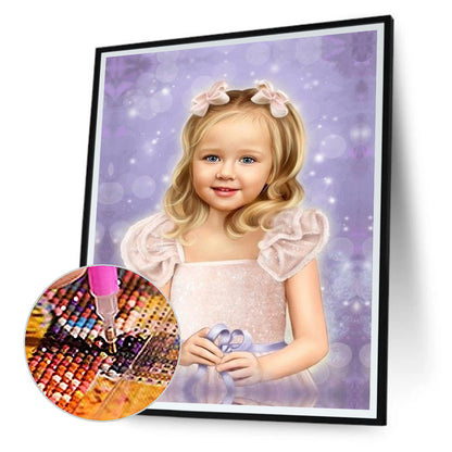 Cute Little Girl - Full Round Drill Diamond Painting 30*40CM