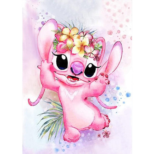 Pink Stitch - Full Round Drill Diamond Painting 30*40CM