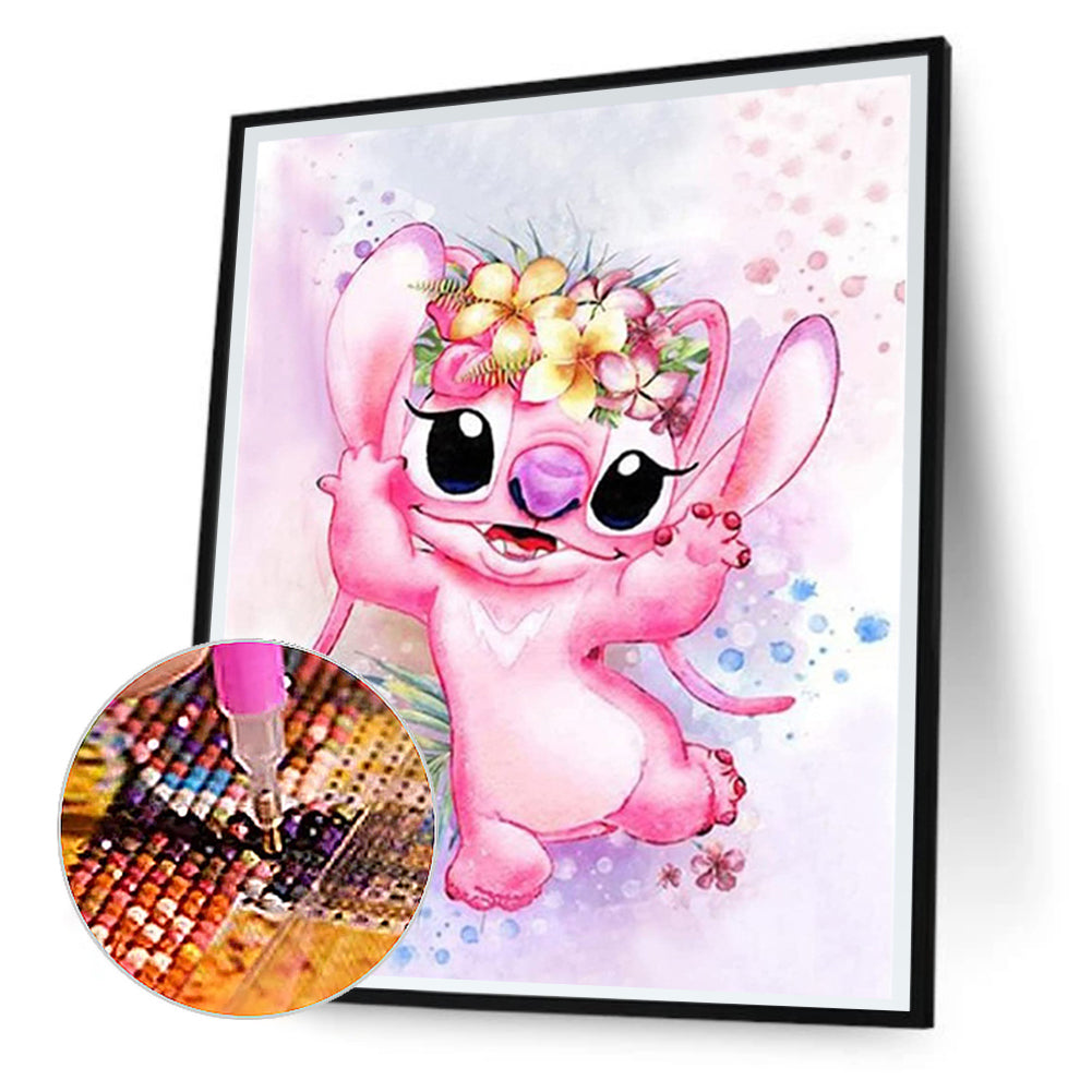 Pink Stitch - Full Round Drill Diamond Painting 30*40CM