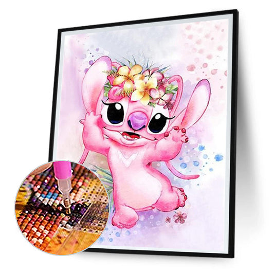 Pink Stitch - Full Round Drill Diamond Painting 30*40CM