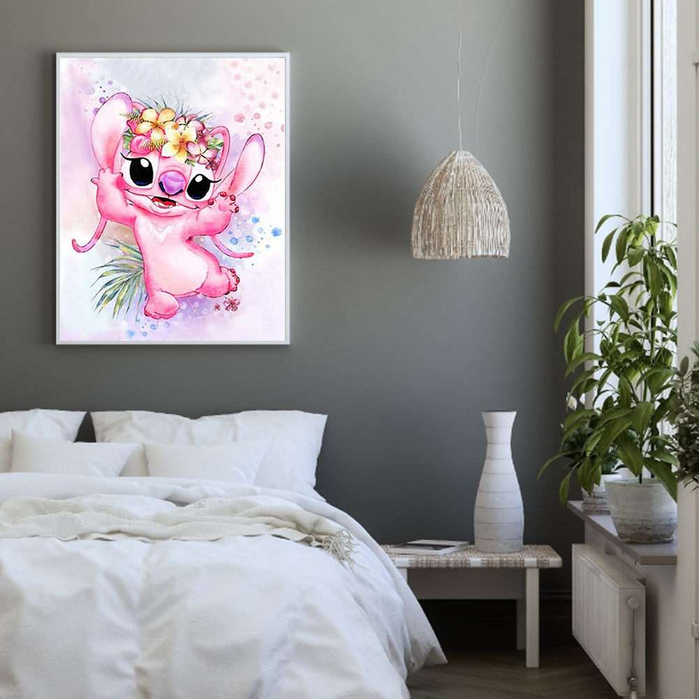 Pink Stitch - Full Round Drill Diamond Painting 30*40CM