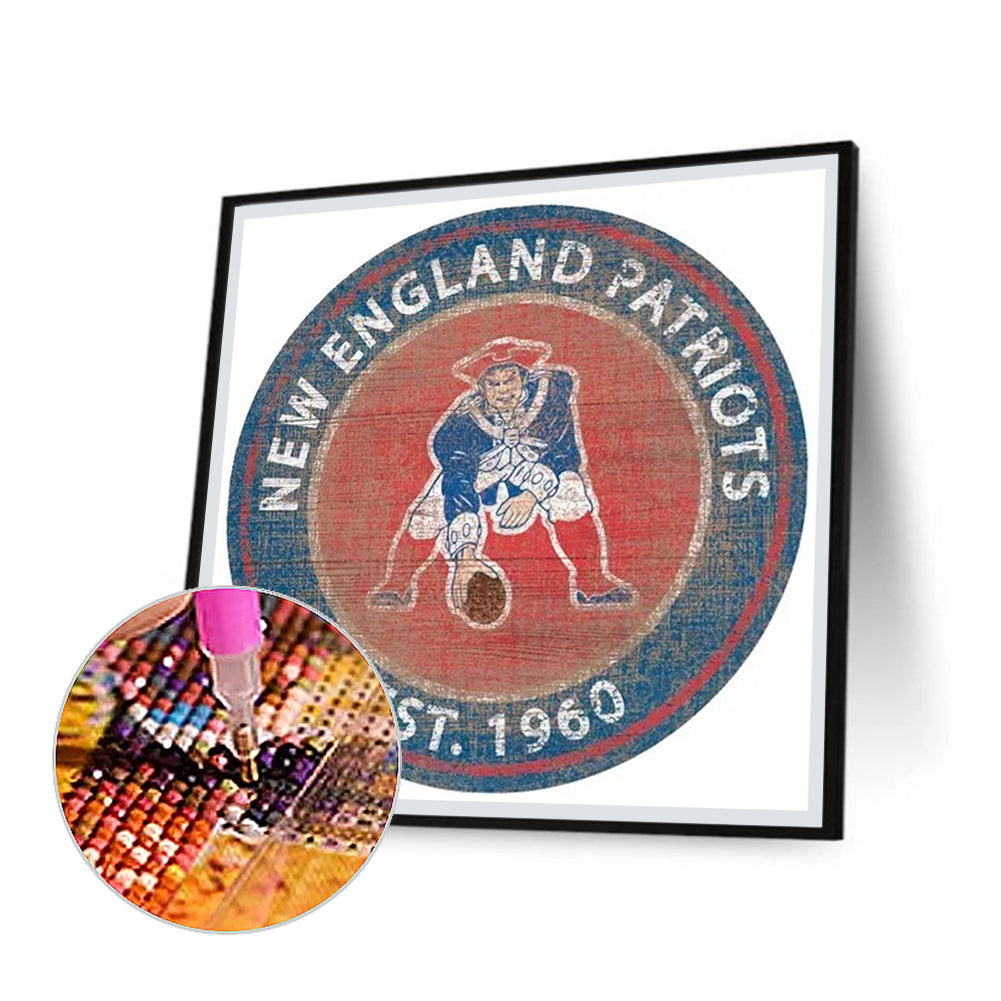 New England Patriots Football Team - Full Round Drill Diamond Painting 30*30CM