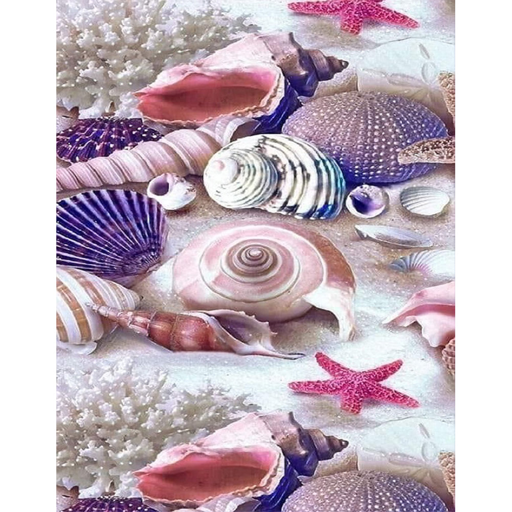 Beach Pearl Shell - Full Round Drill Diamond Painting 30*40CM