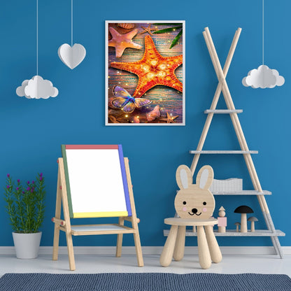 Beach Pearl Shell - Full Round Drill Diamond Painting 30*40CM