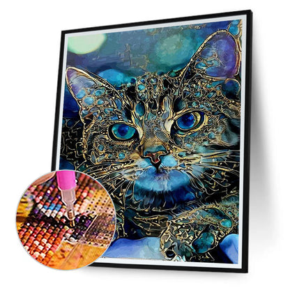 Glass Painted Cat - Full Square Drill Diamond Painting 50*60CM