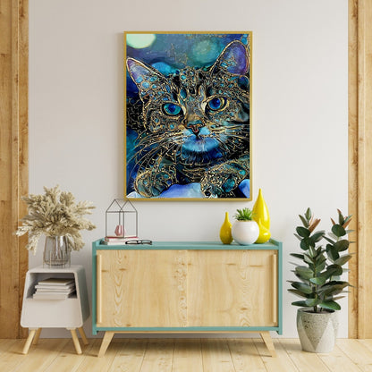 Glass Painted Cat - Full Square Drill Diamond Painting 50*60CM