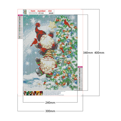 Christmas Gnome - Full Square Drill Diamond Painting 30*40CM