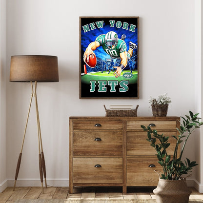 New York Jets Football Team - Full Round Drill Diamond Painting 30*40CM