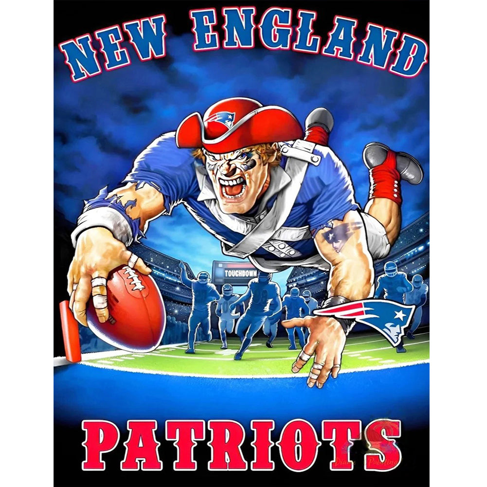 New England Patriots Football Team - Full Round Drill Diamond Painting 30*40CM