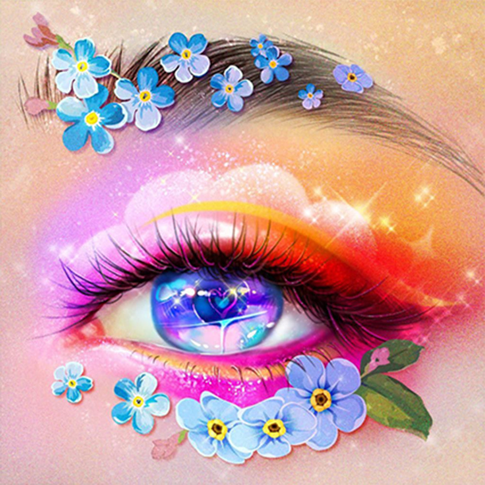 Charming Eyes - Full Round Drill Diamond Painting 30*30CM