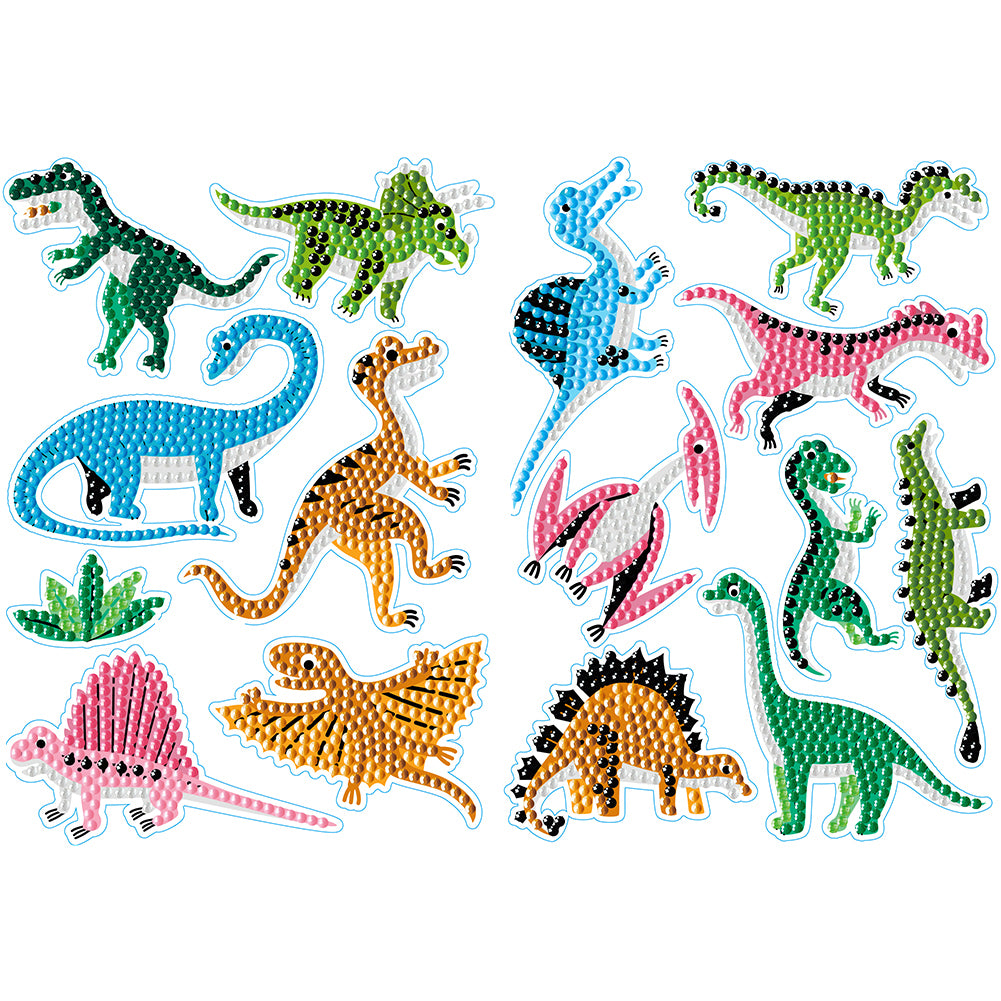 2 Sheets Diamonds Painting Sticker Crafts DIY Art Cartoon Paster Home Decoration