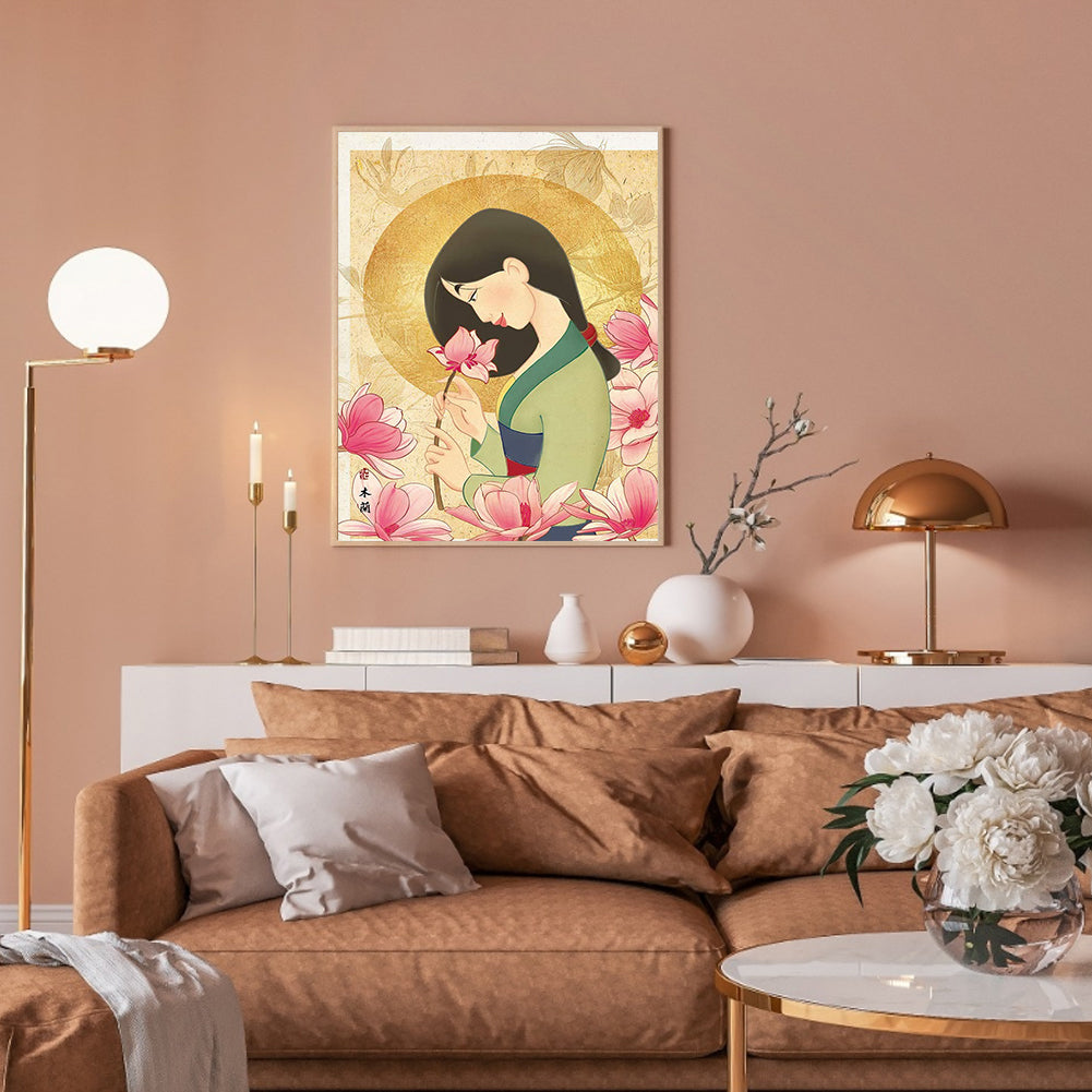 Hua Mulan - Full Round Drill Diamond Painting 30*40CM