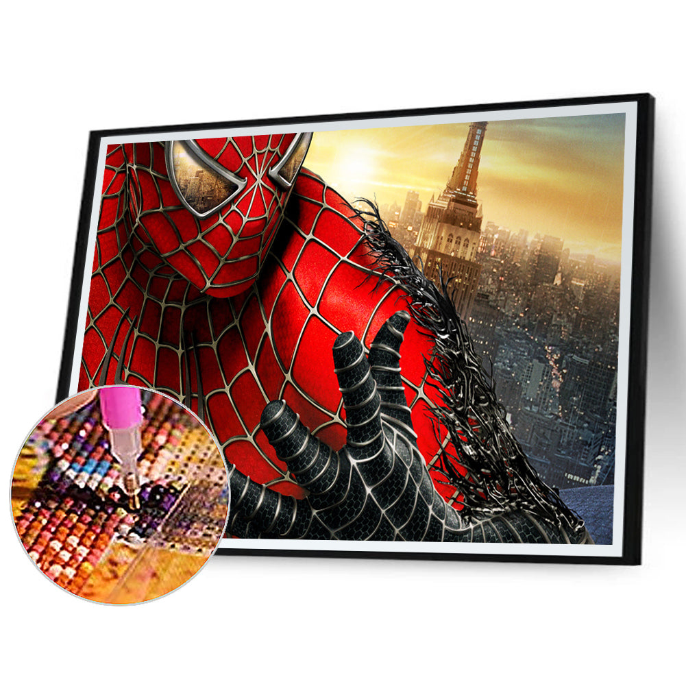 Spiderman - Full Round Drill Diamond Painting 45*30CM