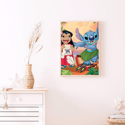 Lilo And Stitch - Full Round Drill Diamond Painting 30*40CM