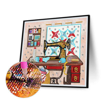Sewing Machine - Special Shaped Drill Diamond Painting 30*30CM