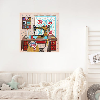 Sewing Machine - Special Shaped Drill Diamond Painting 30*30CM