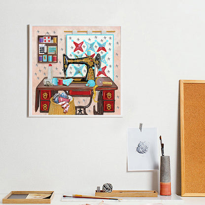 Sewing Machine - Special Shaped Drill Diamond Painting 30*30CM