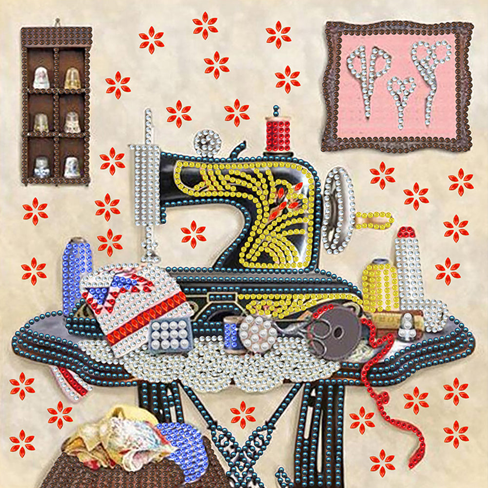 Sewing Machine - Special Shaped Drill Diamond Painting 30*30CM
