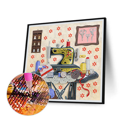 Sewing Machine - Special Shaped Drill Diamond Painting 30*30CM