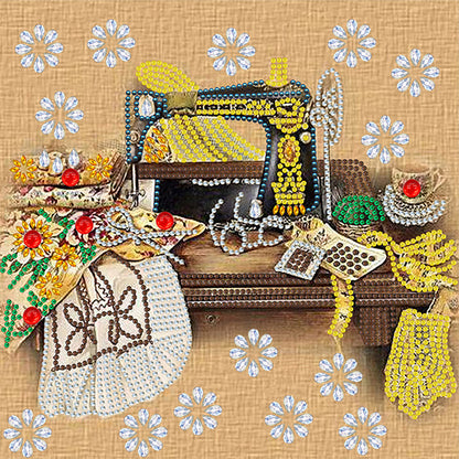 Sewing Machine - Special Shaped Drill Diamond Painting 30*30CM