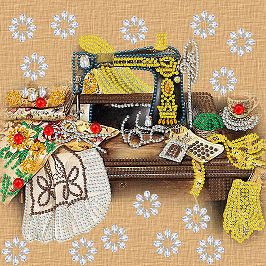 Sewing Machine - Special Shaped Drill Diamond Painting 30*30CM
