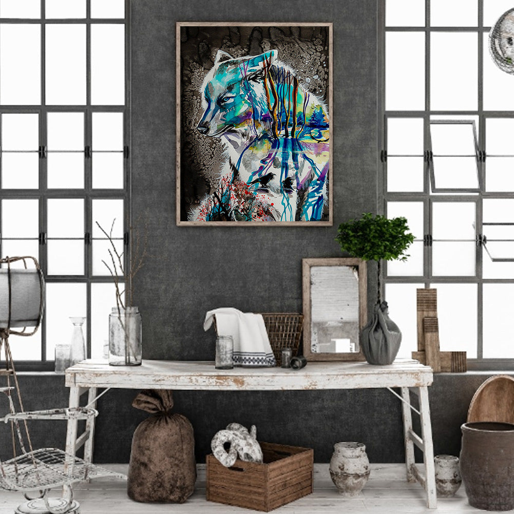 Wolf - Full Round Drill Diamond Painting 30*40CM